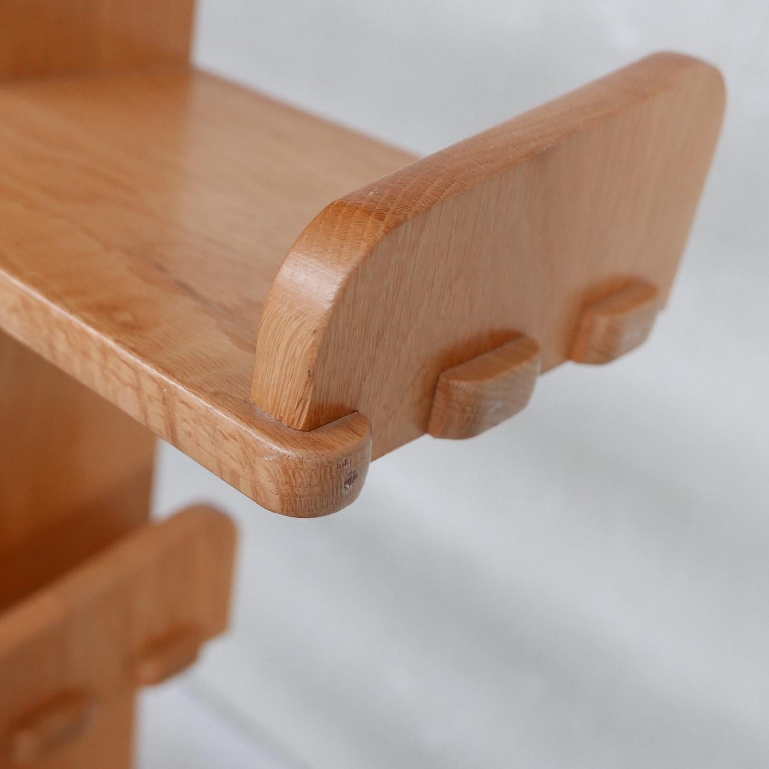 Brutalist Oak Midcentury Dutch Shelving In Good Condition In London, GB