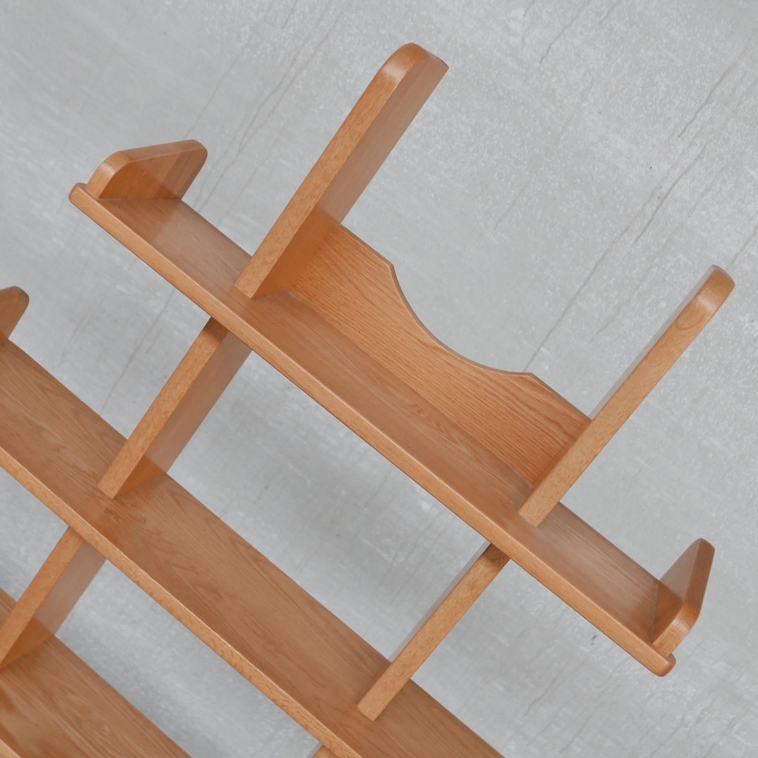 20th Century Brutalist Oak Midcentury Dutch Shelving For Sale