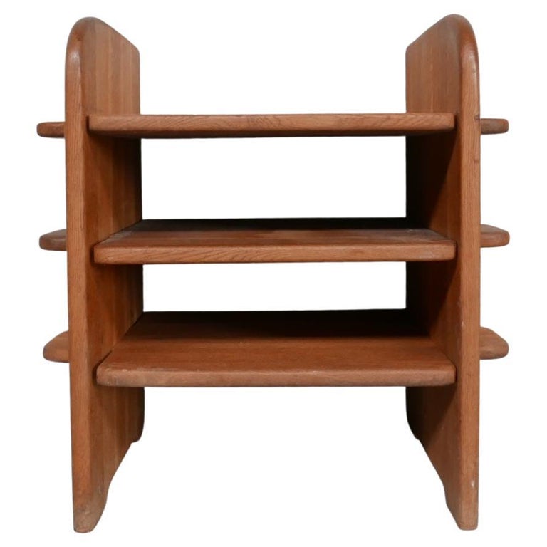 Brutalist Oak MidCentury Shelving For Sale at 1stDibs