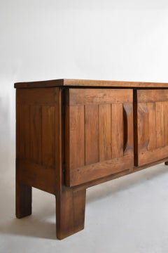Brutalist oak sideboard, 1950s