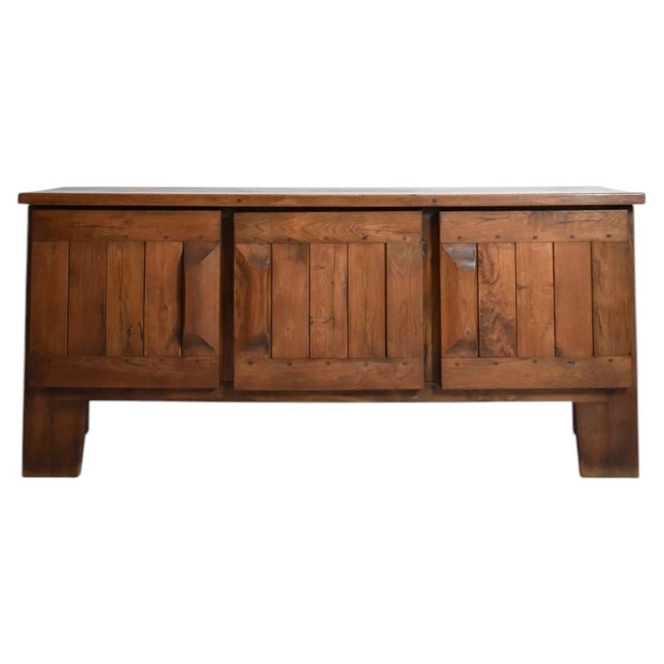 Brutalist oak sideboard, 1950s For Sale