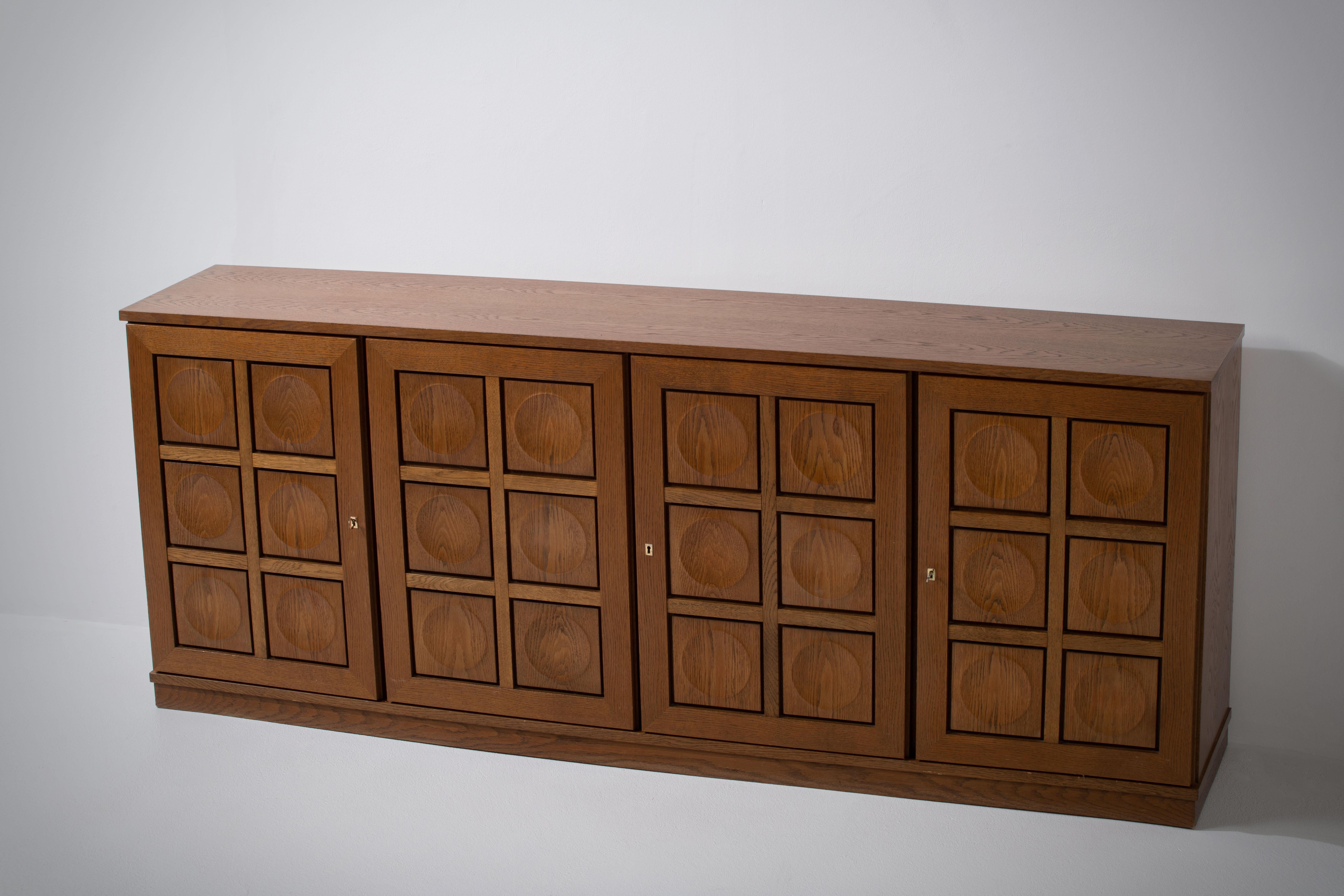 Brutalist Oak Sideboard, 1970s 5