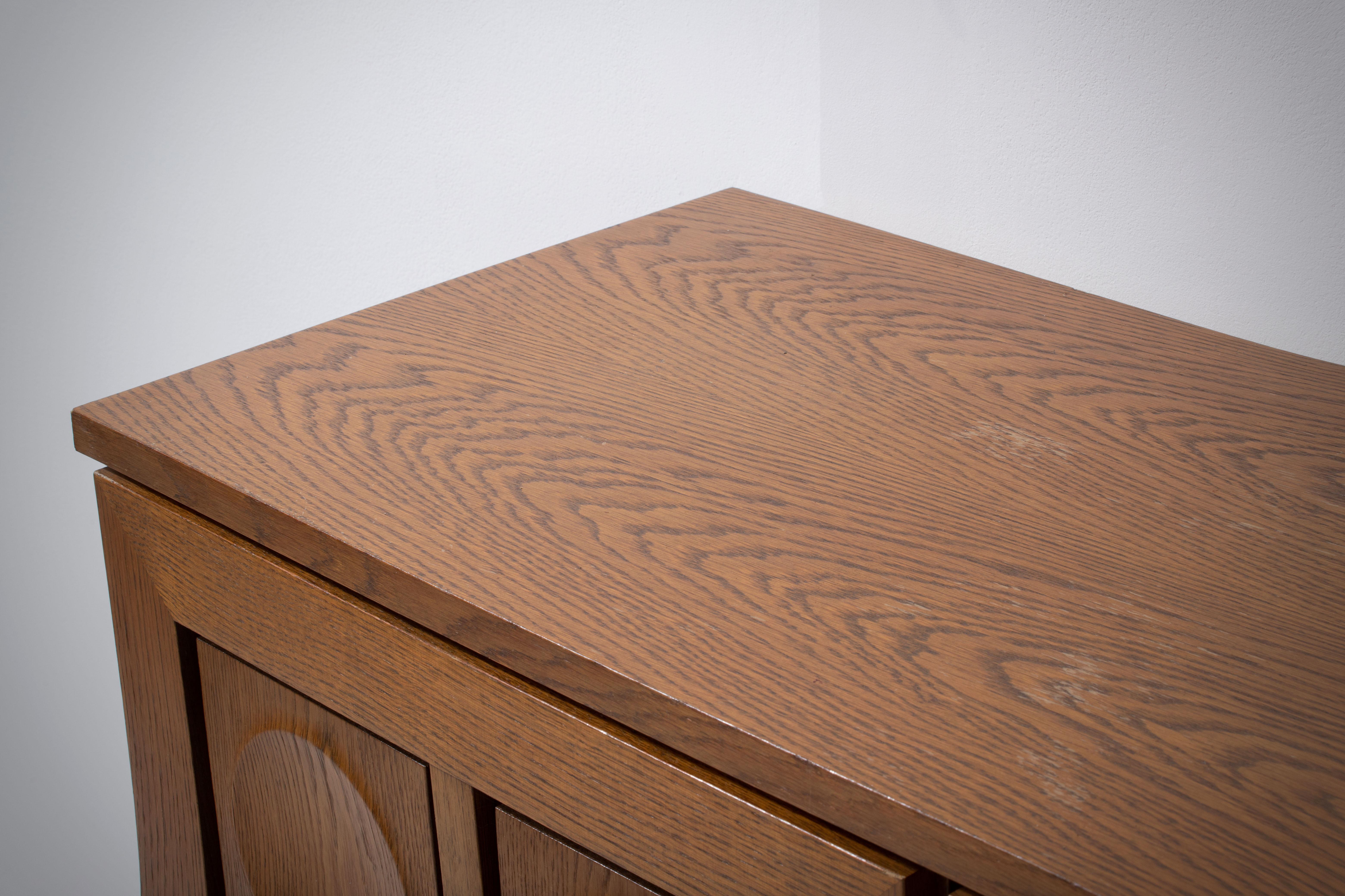 Brutalist Oak Sideboard, 1970s 9