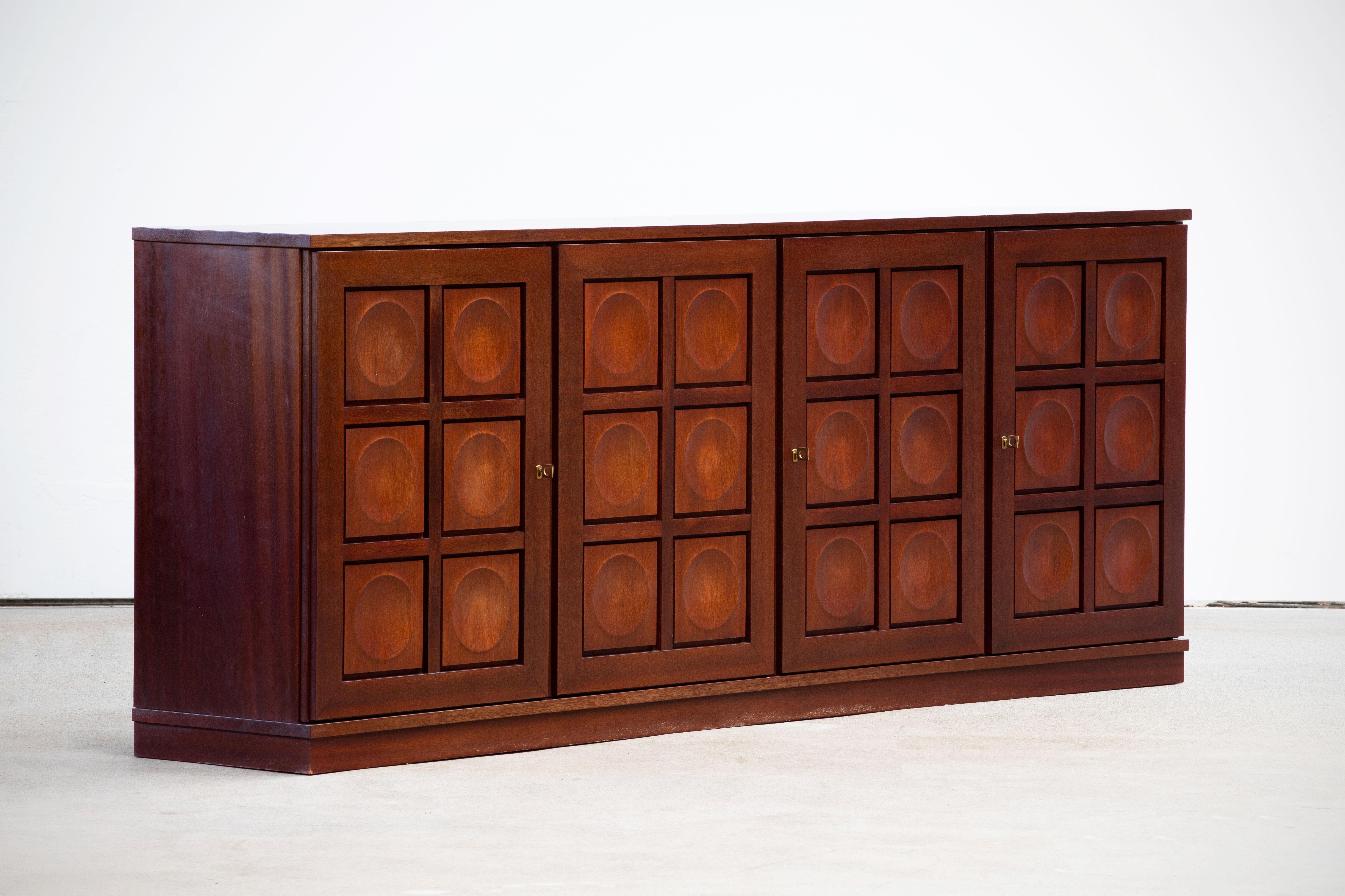 Brutalist Oak Sideboard, 1970s 4