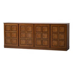 Credenza brutalista in Oak, anni '70