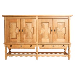 Brutalist Oak Sideboard by Henry Kjærnulf