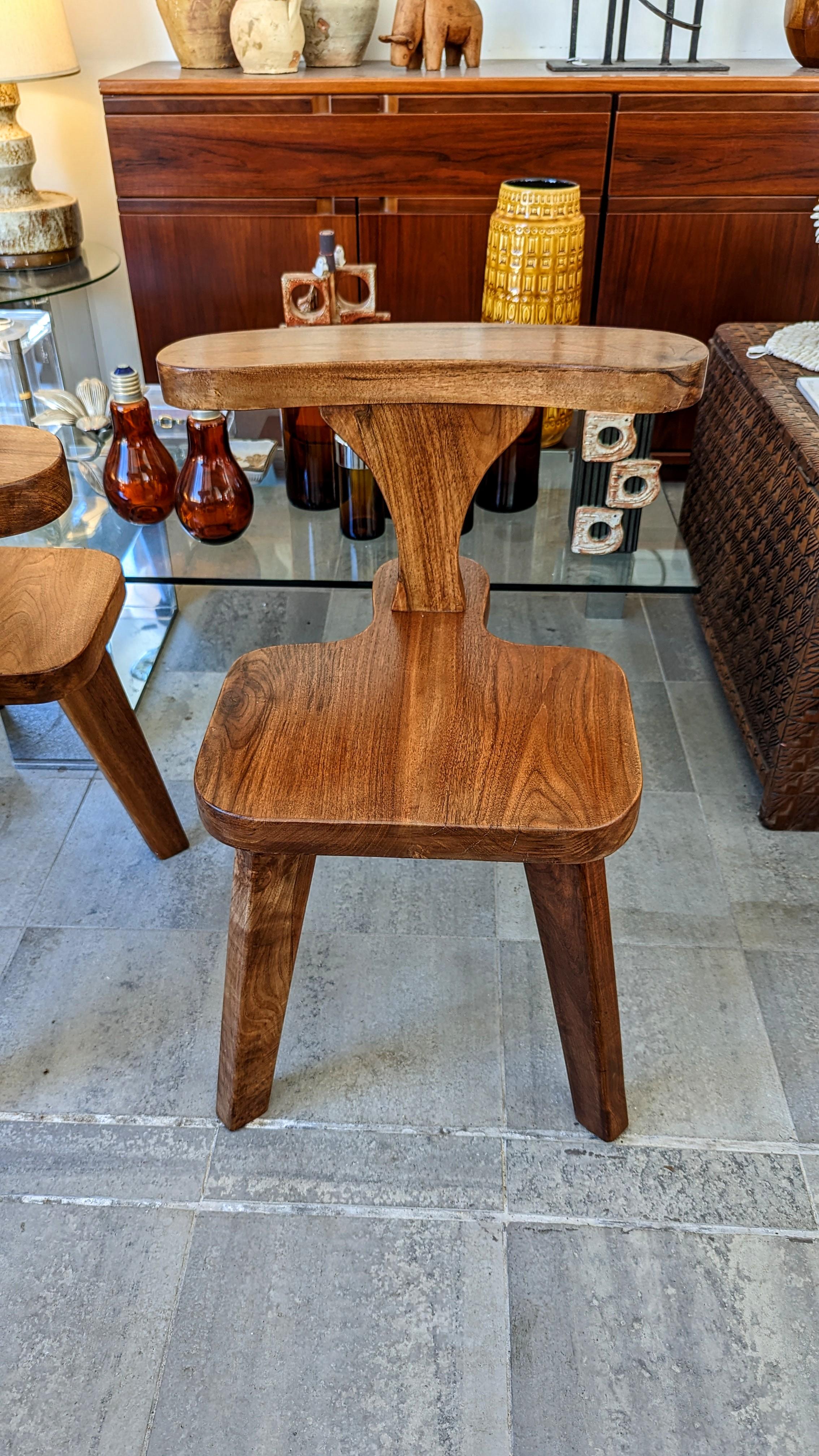 Brutalist Oak Smoking Chairs, 1960s For Sale 5