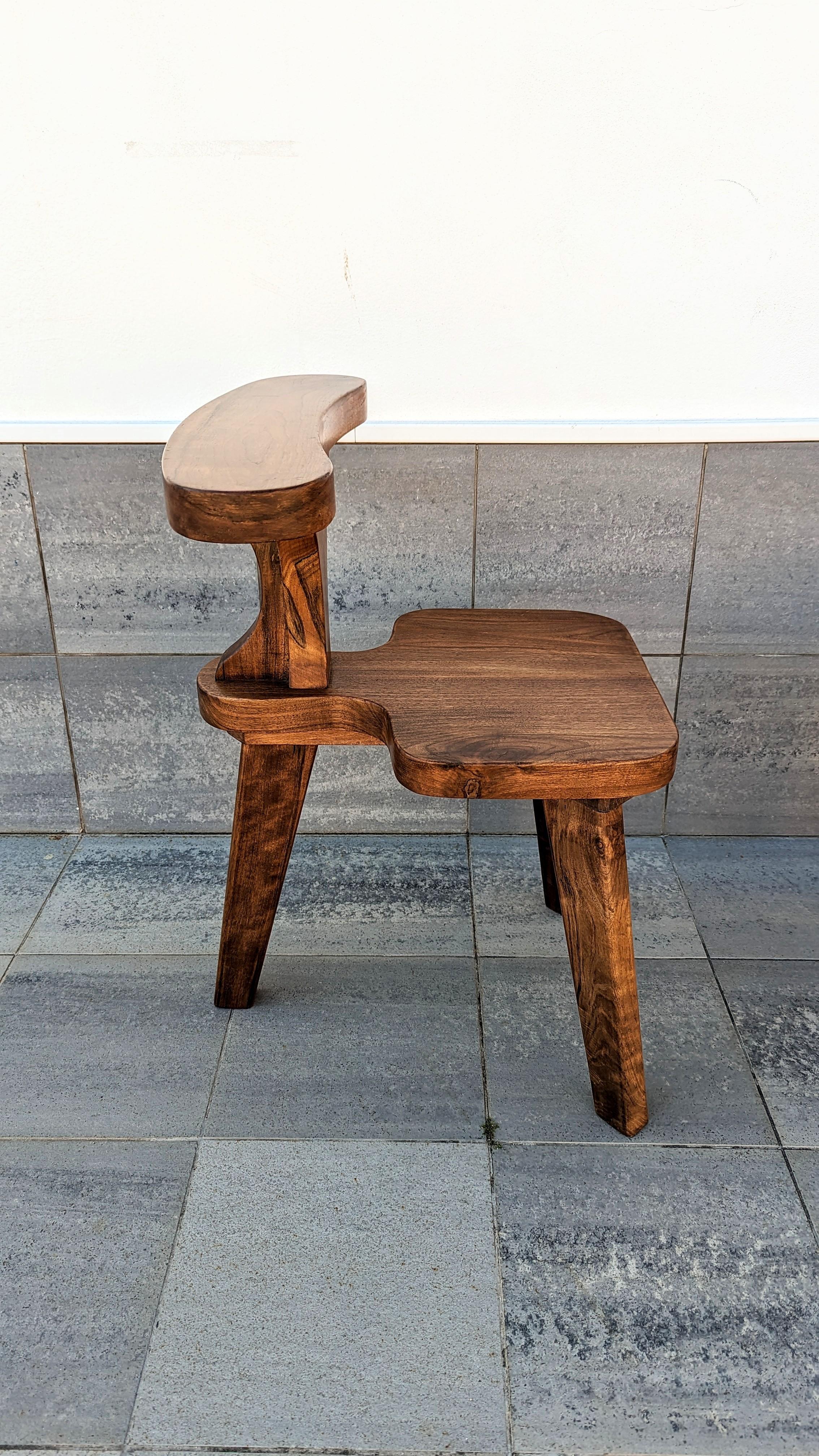 Brutalist Oak Smoking Chairs, 1960s For Sale 12