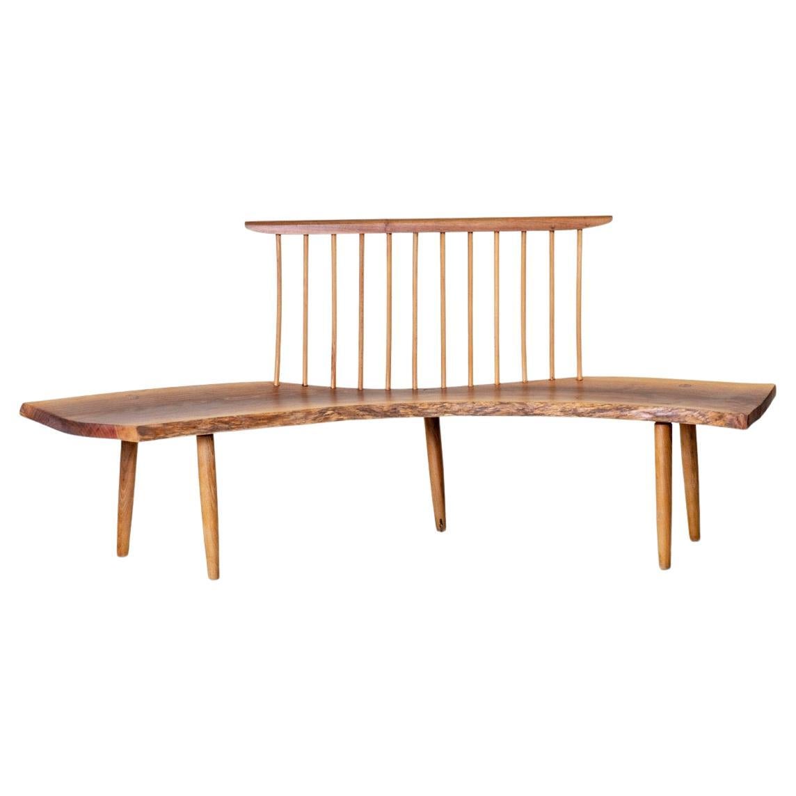 "Banco Brutalista de Madera de Roble" Vintage