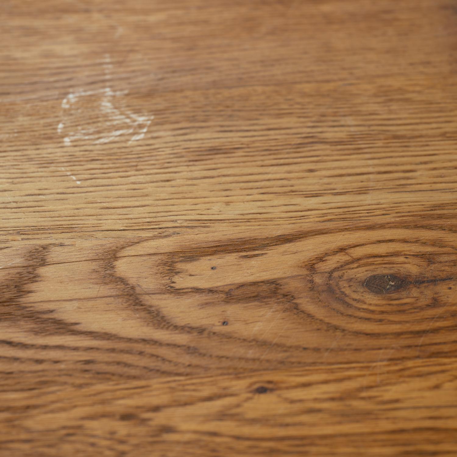 Brutalist oak wooden dining table by de Puydt, Belgium 1970s en vente 6