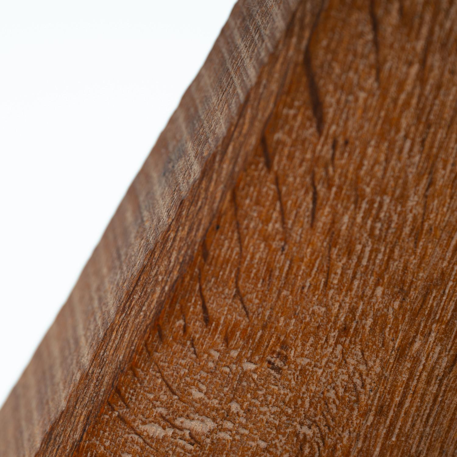 Belge Brutalist oak wooden dining table by de Puydt, Belgium 1970s en vente