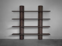 Brutalist Oak Wooden Shelving Unit Brut Bibliothèque by Mokko Amsterdam