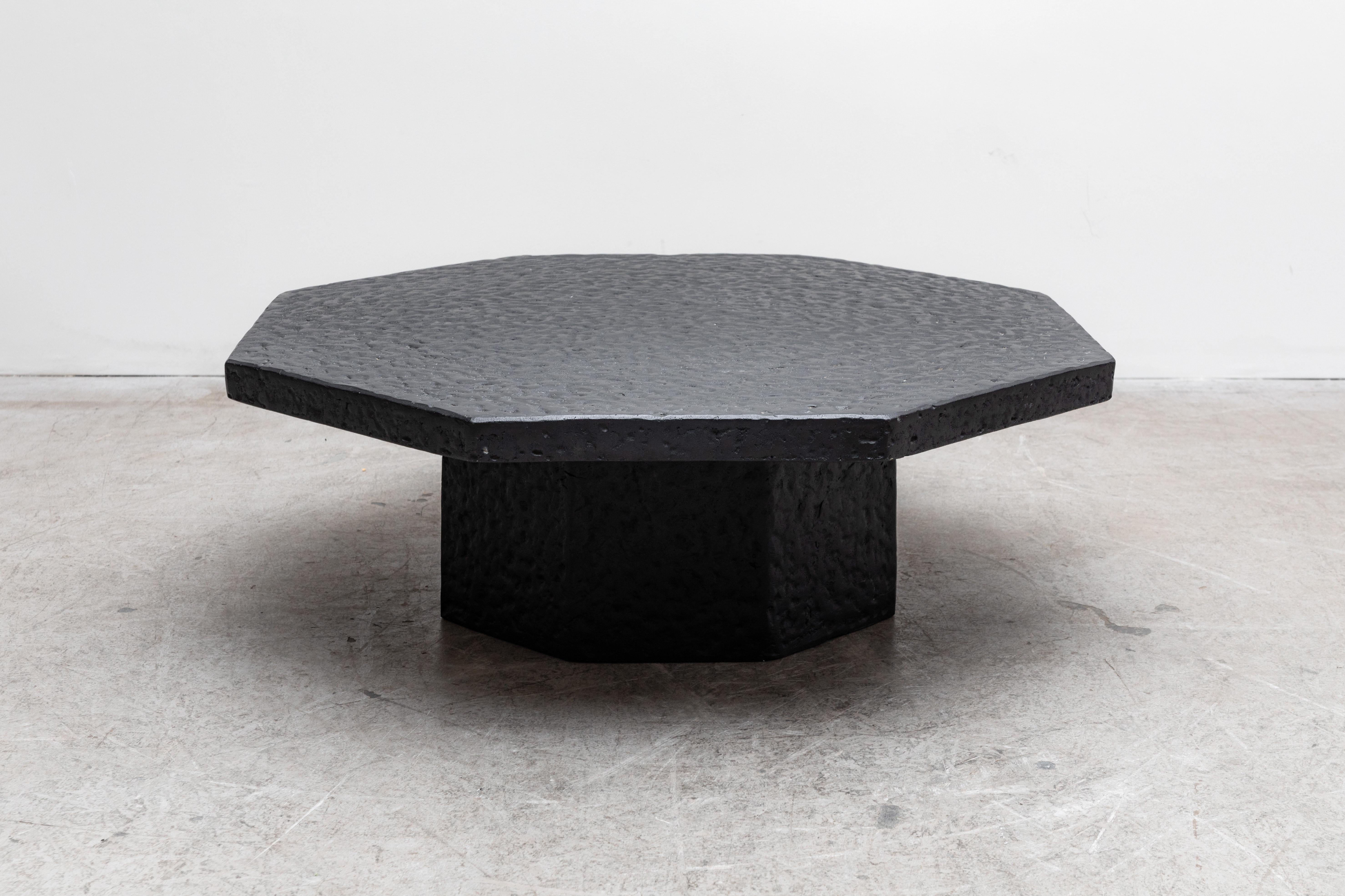 Mid-Century Modern Brutalist Octagon Faux Lava Coffee or Side Tables