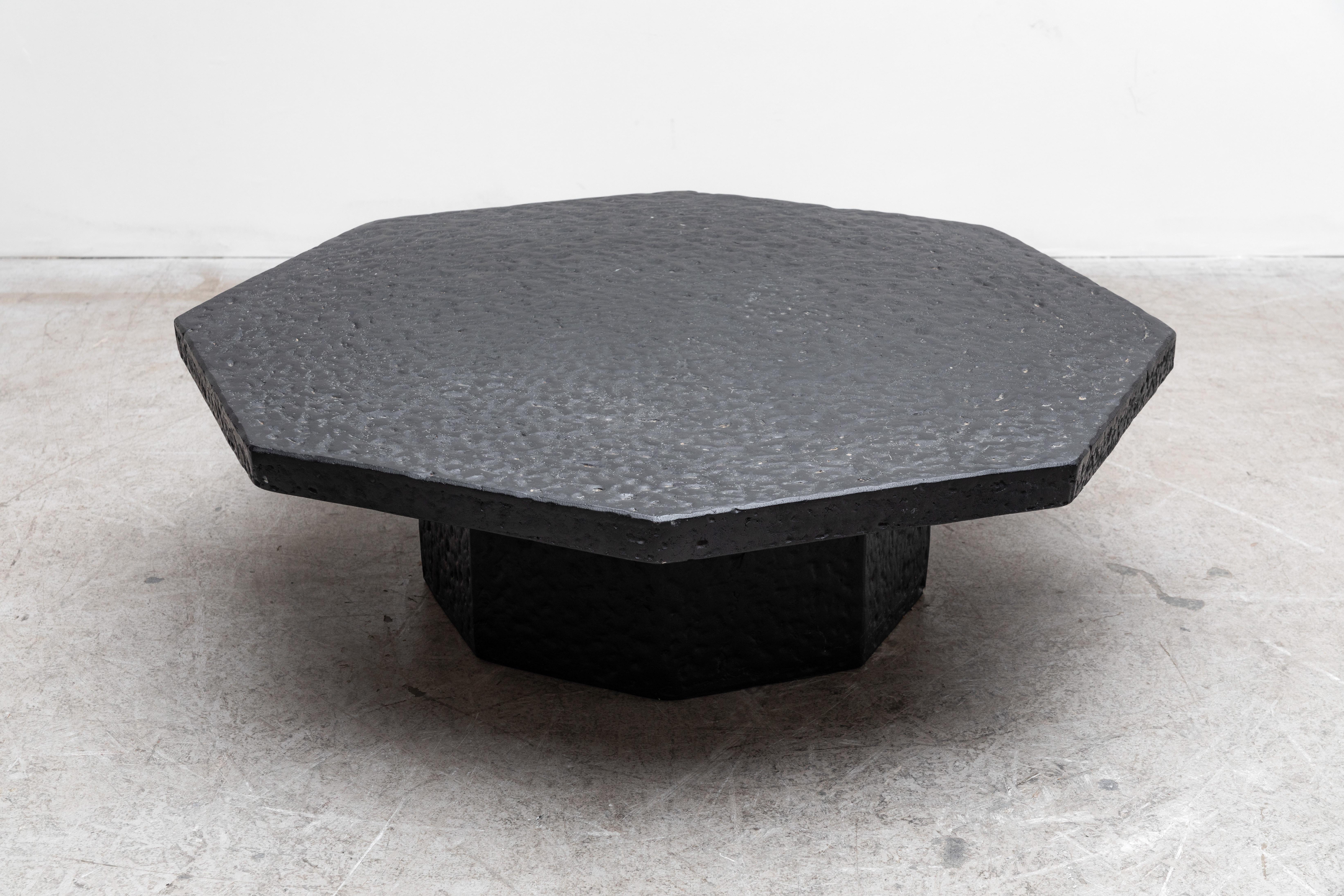 Dutch Brutalist Octagon Faux Lava Coffee or Side Tables