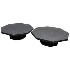 Brutalist Octagon Faux Lava Coffee or Side Tables