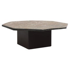 Brutalist Octagonal Stone Coffee Table
