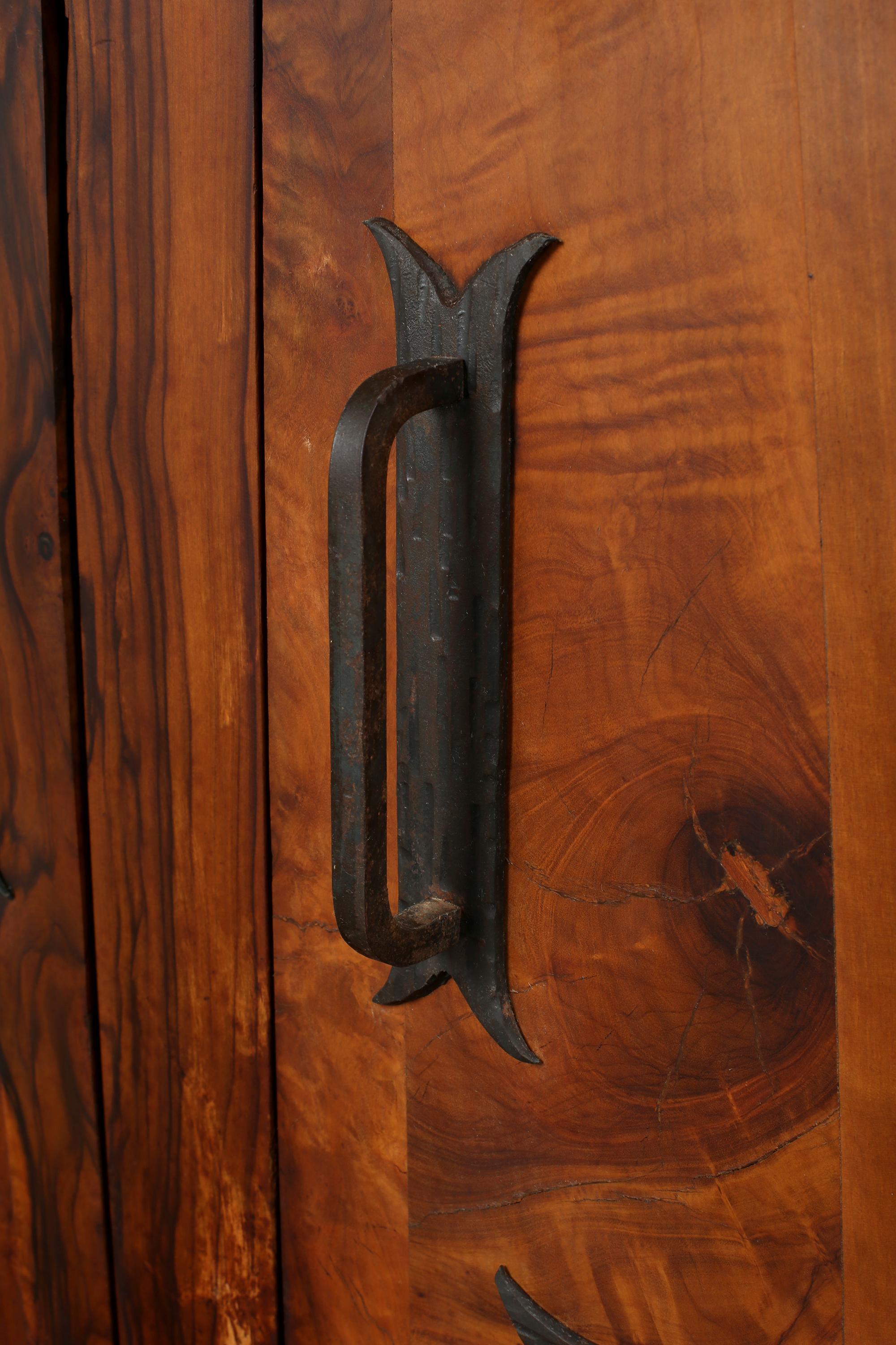 Midcentury Modern Brutalist Olive Wood Sideboard in the Taste of Alexandre Noll For Sale 2