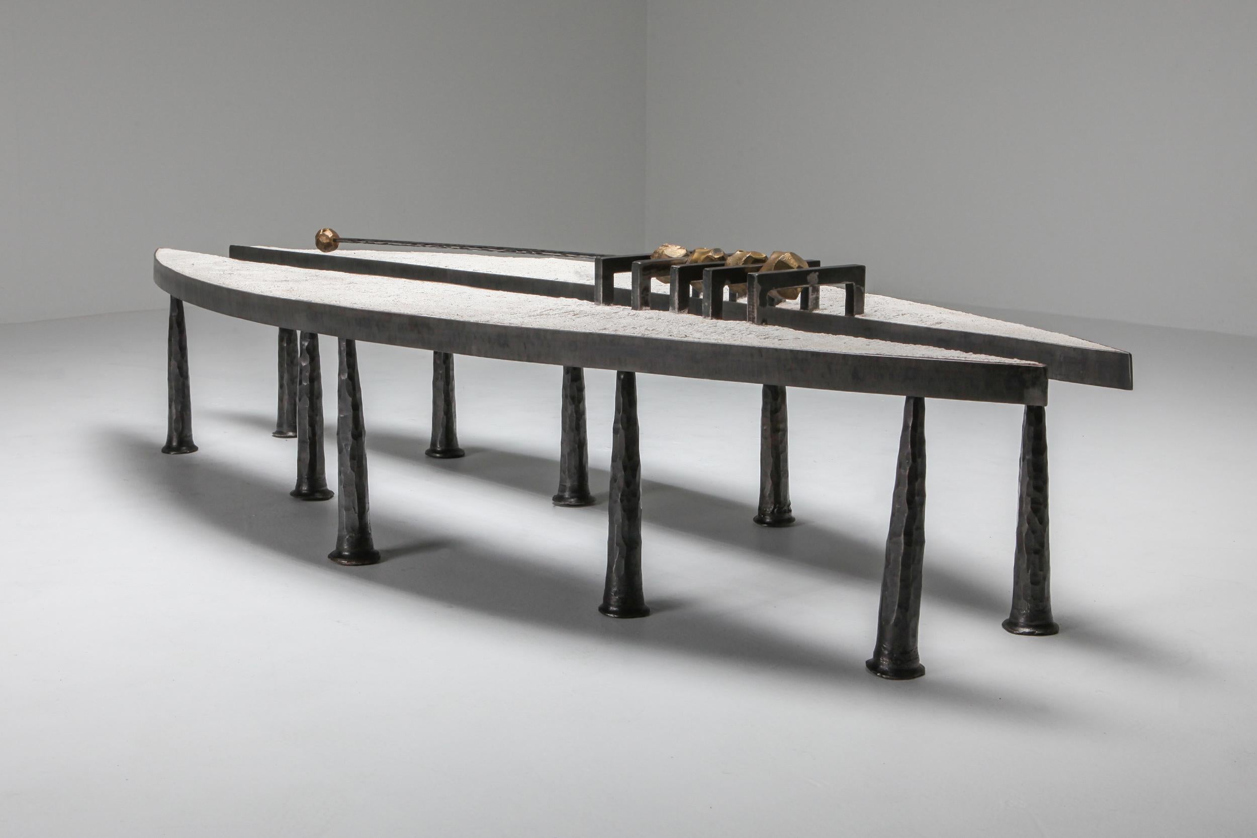 Brutalist One-of-a-kind Coffee Table by Thomas Serruys In New Condition For Sale In Antwerp, BE