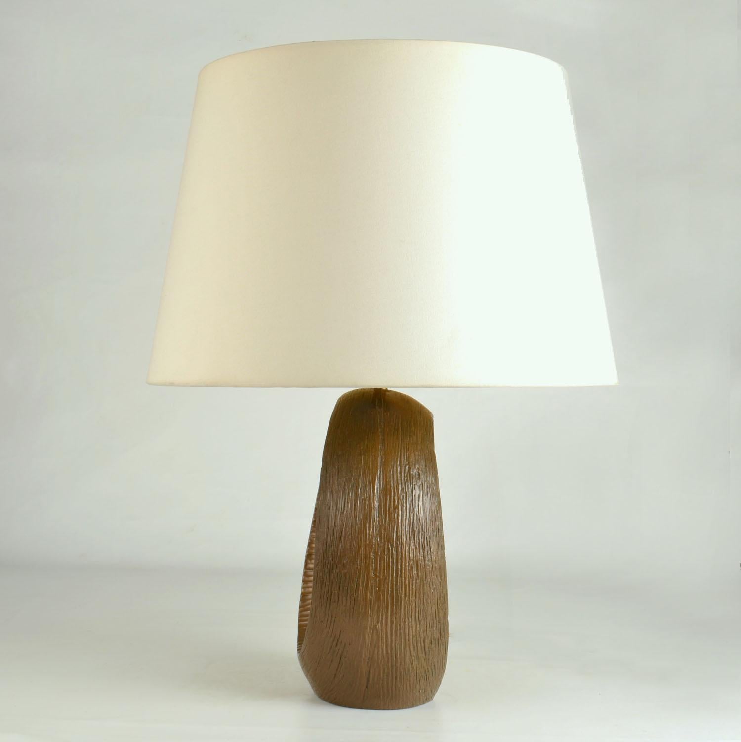 Late 20th Century Brutalist Organic Bronze Table Lamp by Robert Phandeve For Sale