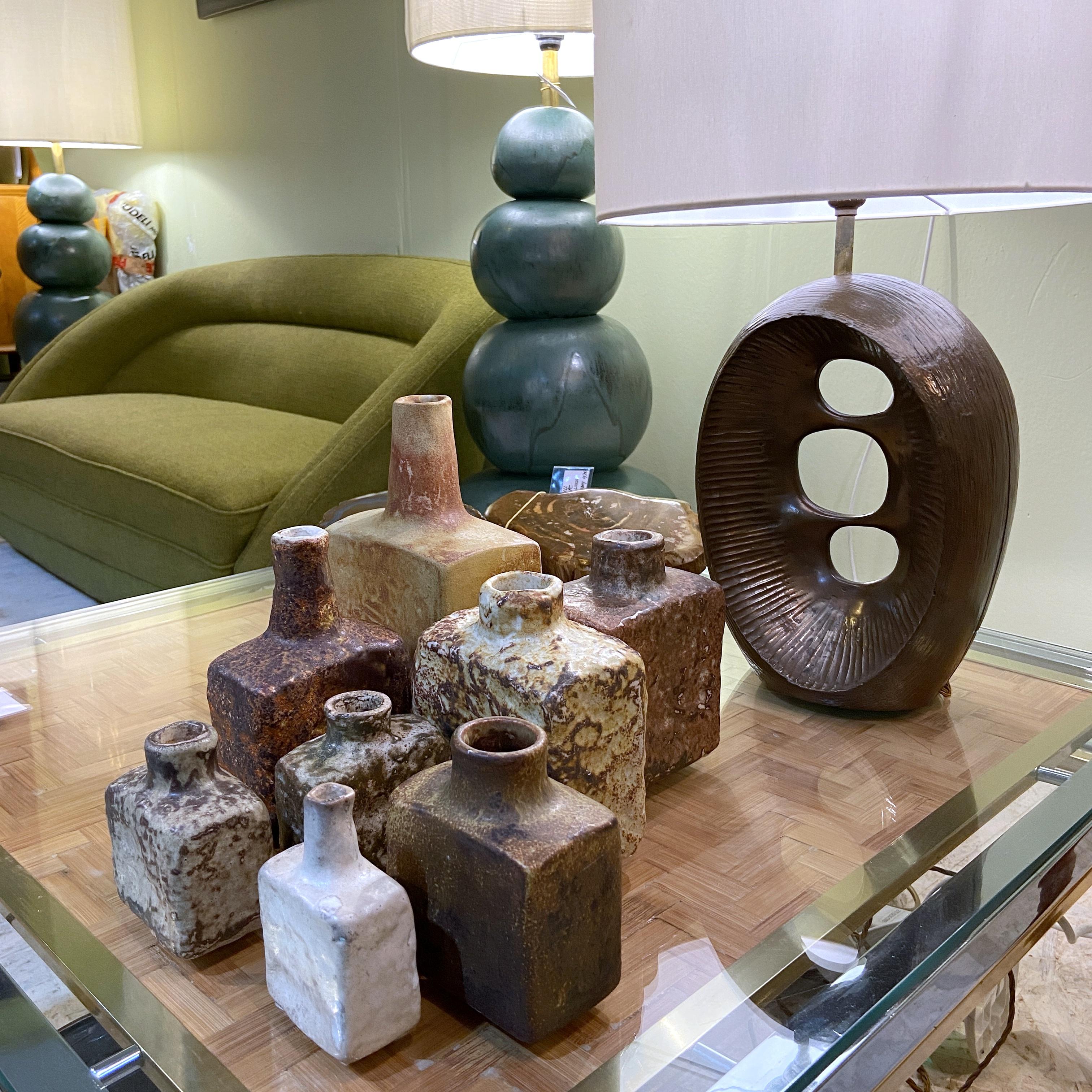 Brutalist Organic Bronze Table Lamp by Robert Phandeve For Sale 2