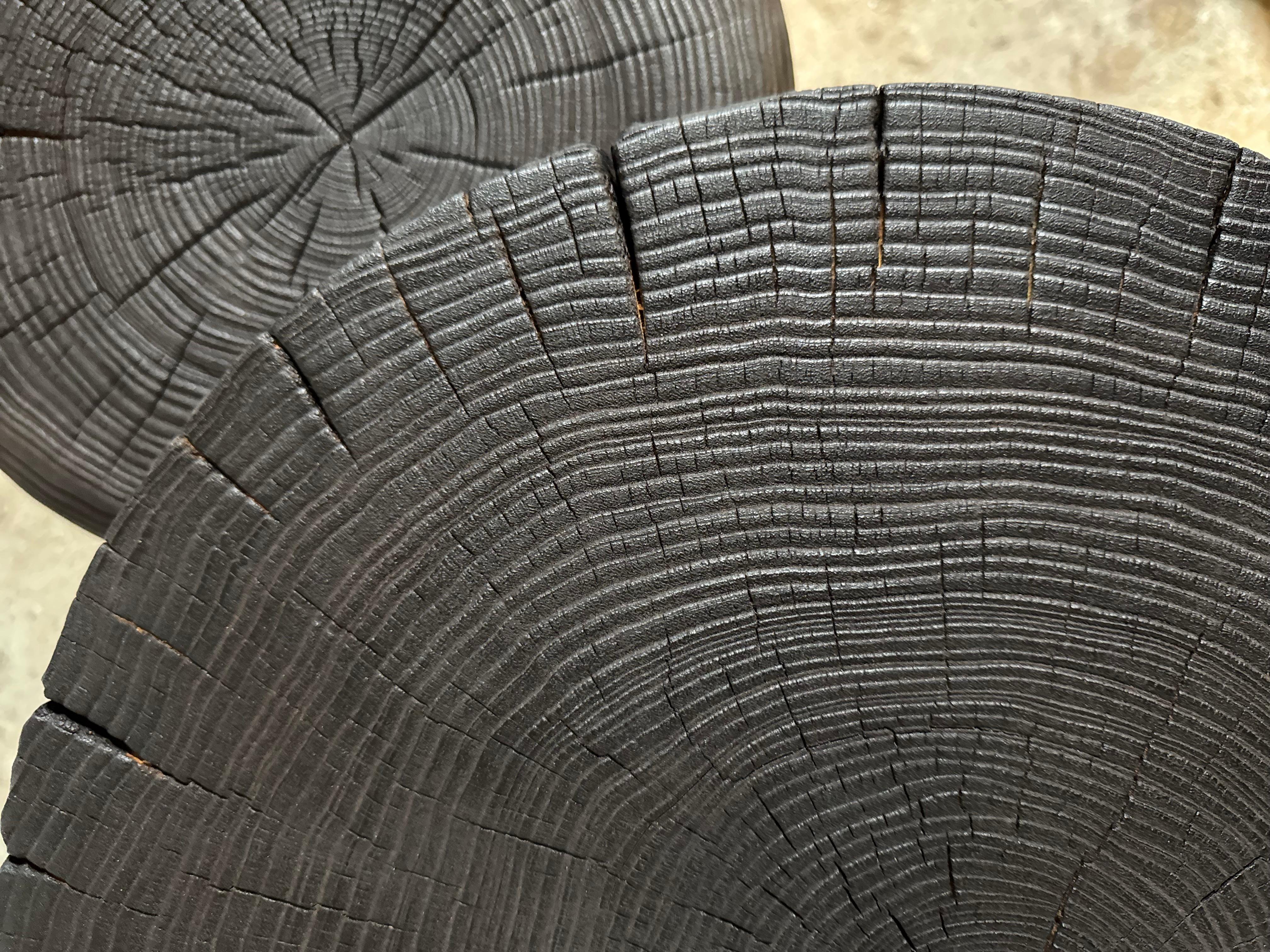 Organic Modern Wabi-Sabi Organic Coffee Table Set in Solid Walnut by Sergio Vulpe For Sale