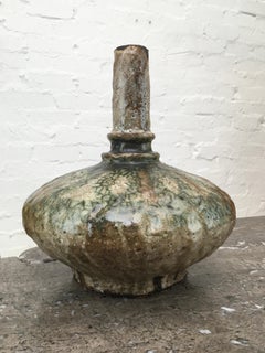 Brutalistischer organisch glasierter Lampenfuß aus dem Nahen Osten aus Steingut 1970er Jahre