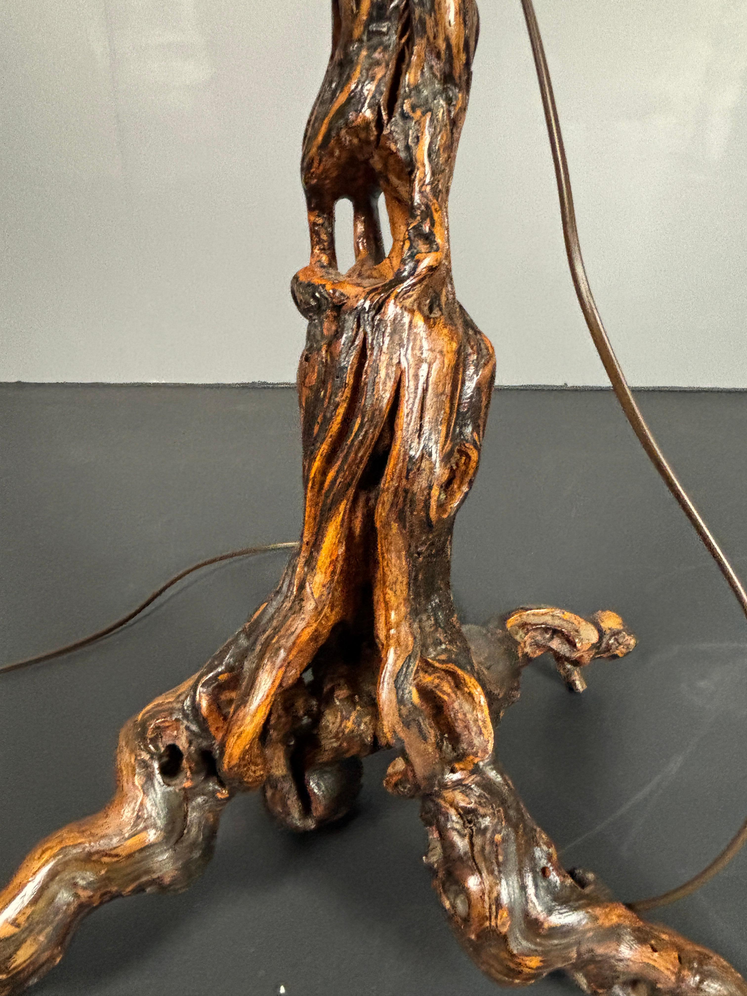 Brutalist Organic Large Vine Branch Lamp, France, 1950s For Sale 7