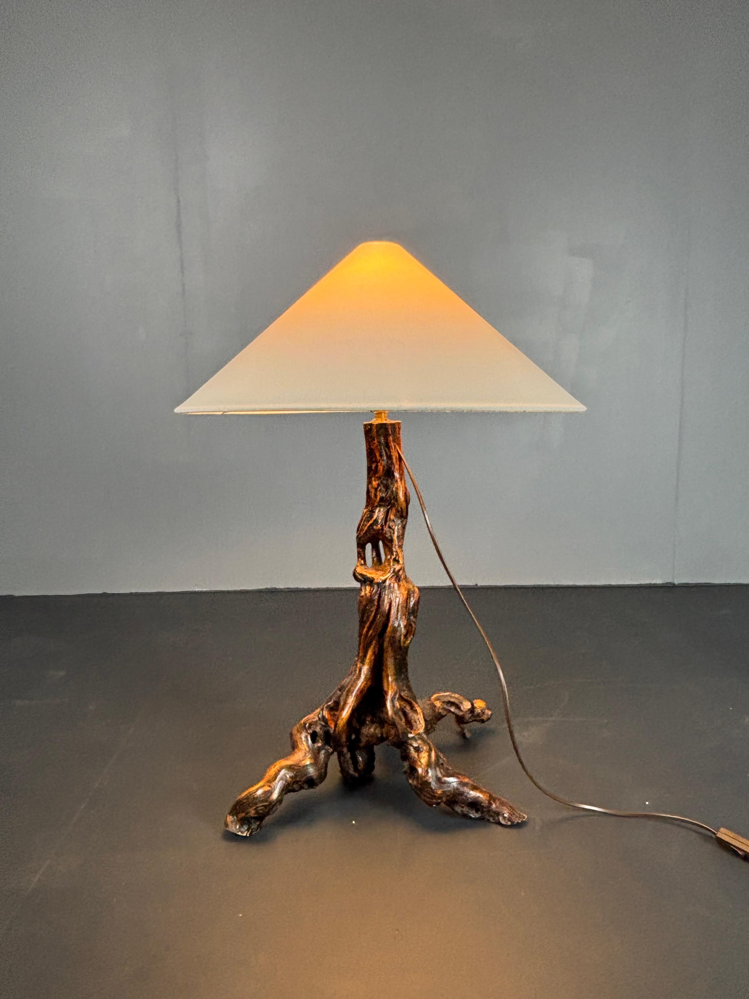 French Brutalist Organic Large Vine Branch Lamp, France, 1950s For Sale