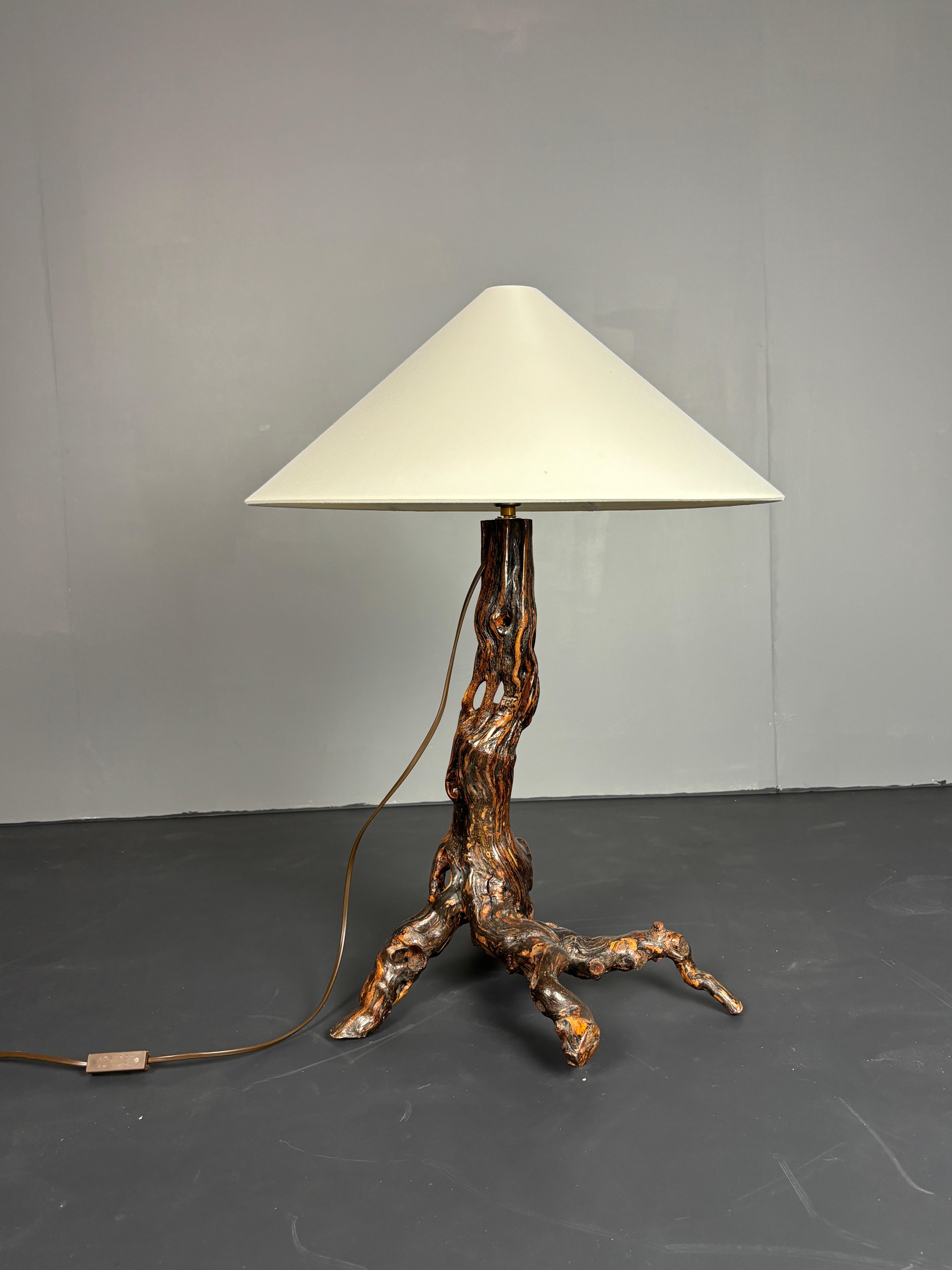 Brutalist Organic Large Vine Branch Lamp, France, 1950s For Sale 1