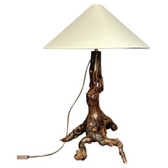 Lampe organique brutaliste à grandes branches de vigne, France, années 1950