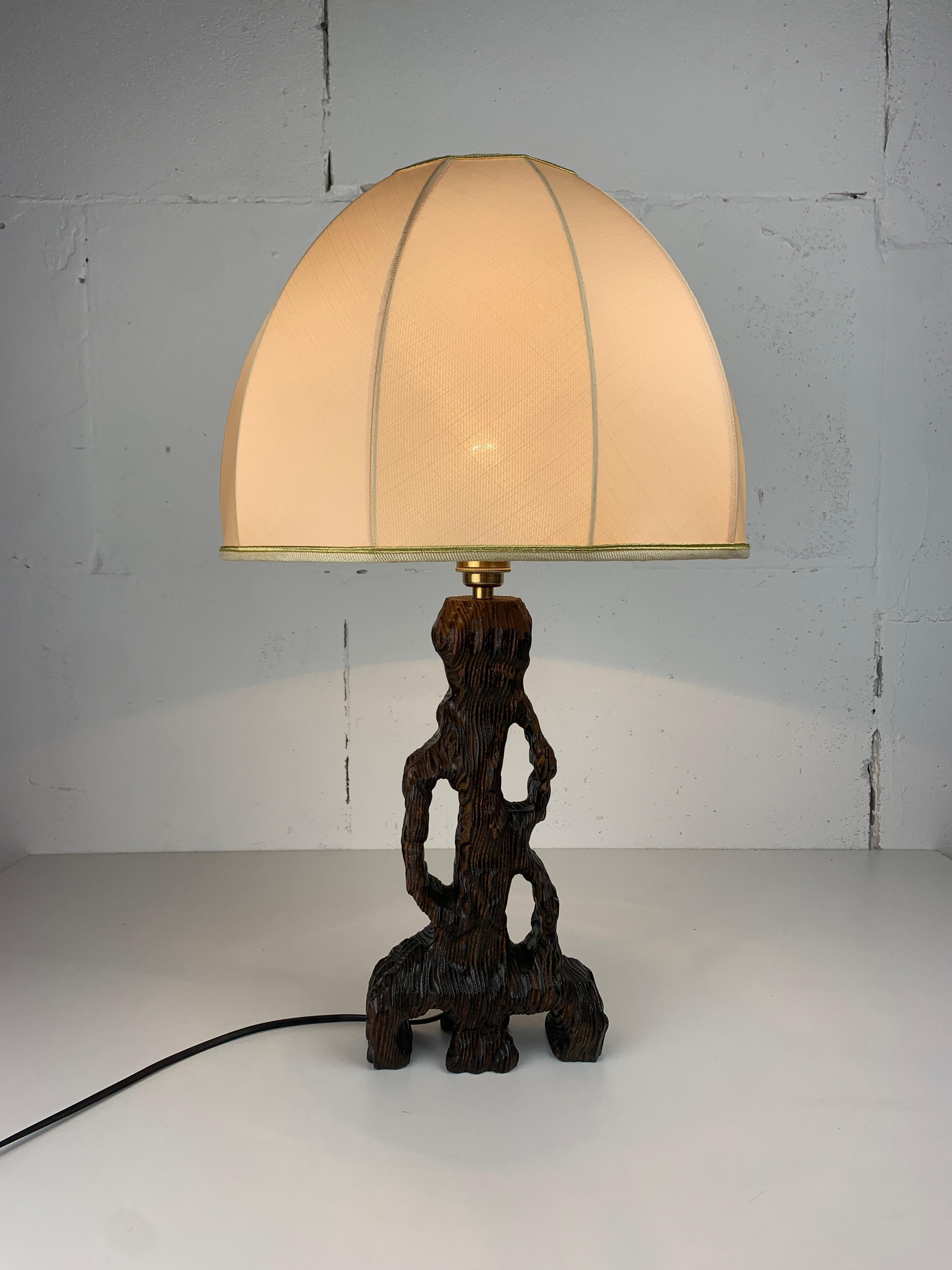 Brutalist organic mushroom table lamp, Dutch 1960s In Good Condition For Sale In Zaandam, NL