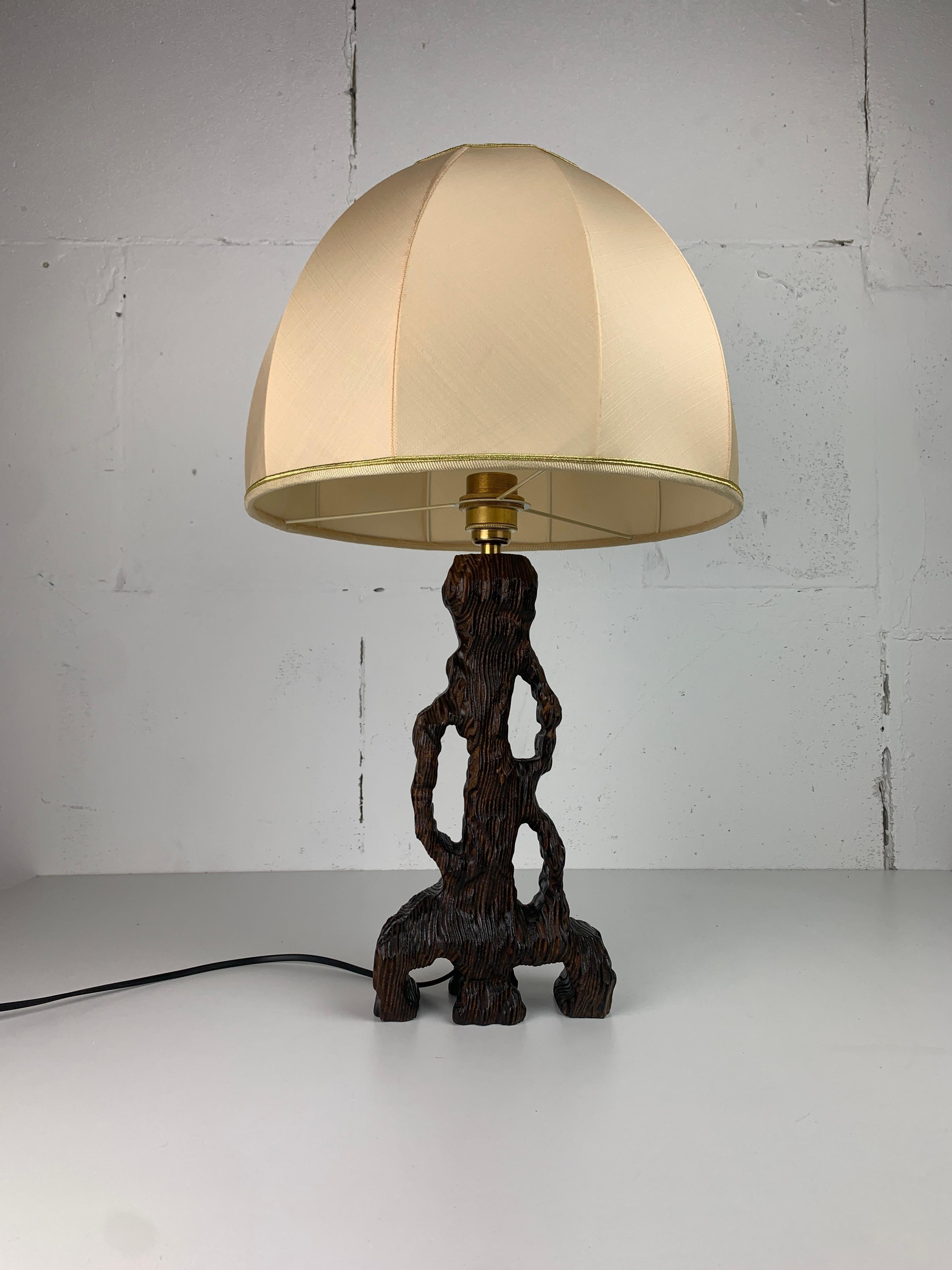 Brutalist organic mushroom table lamp, Dutch 1960s For Sale 1