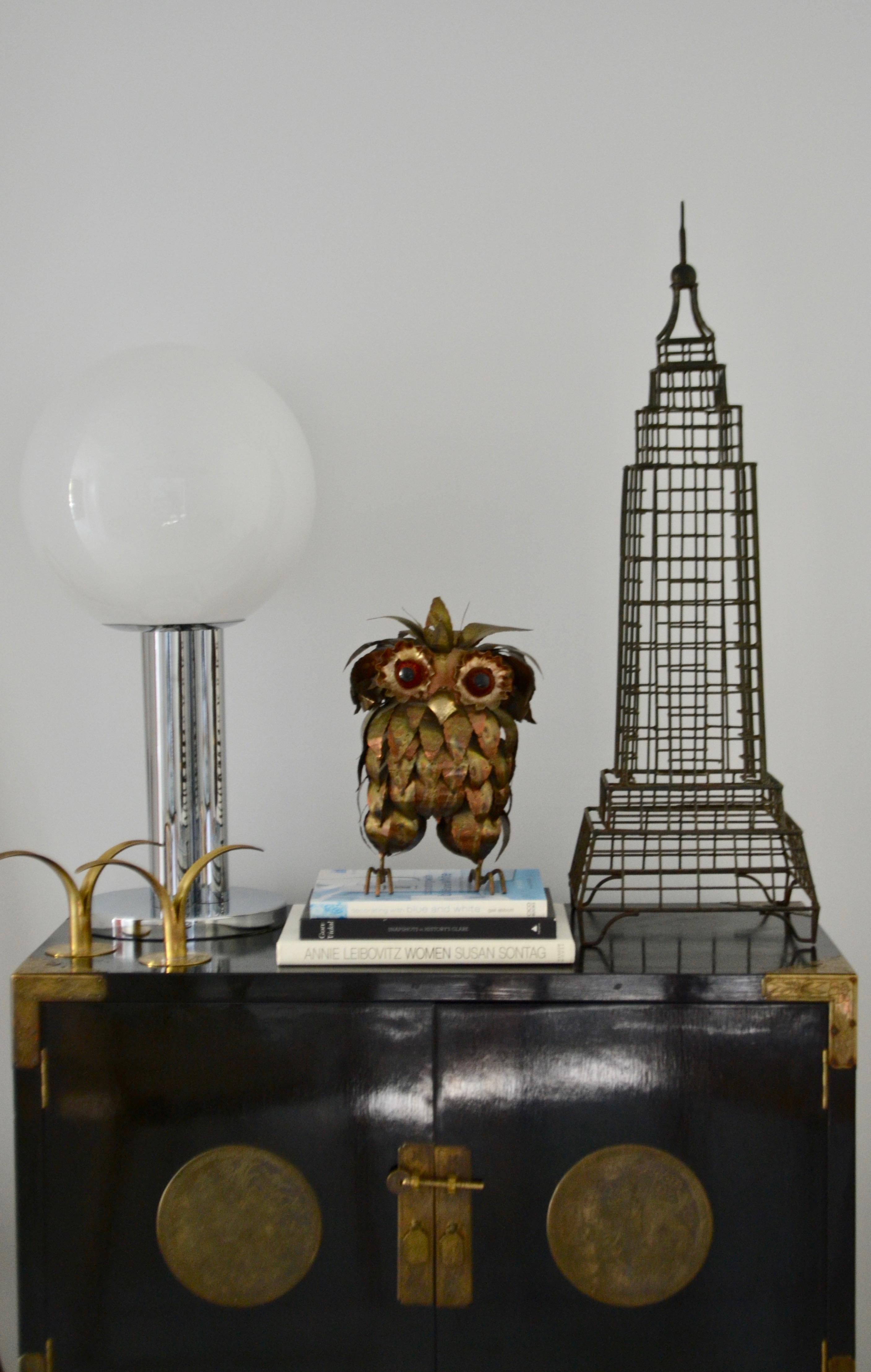 American Brutalist Owl Form Sculpture For Sale