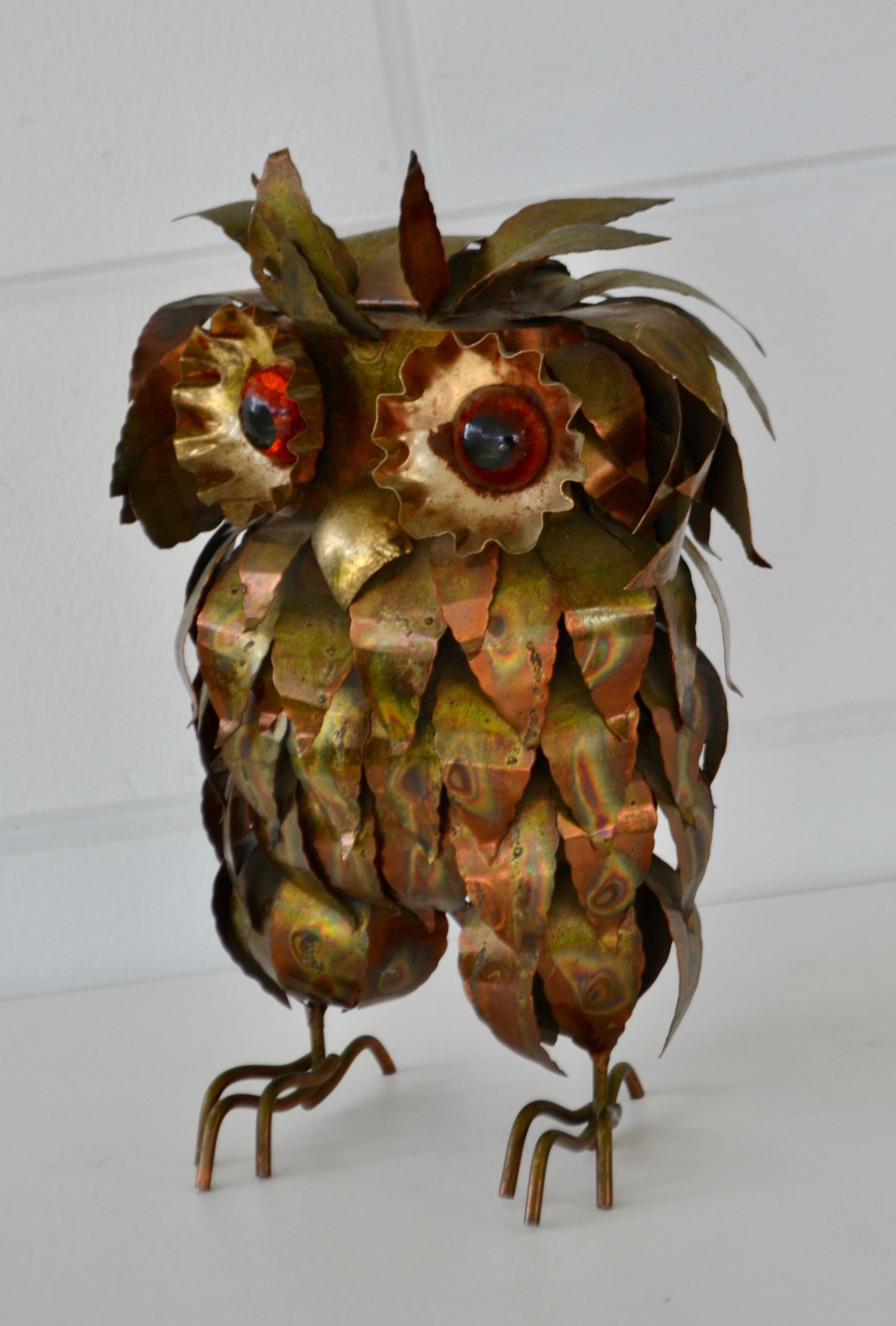 Brutalist Owl Form Sculpture In Good Condition For Sale In West Palm Beach, FL