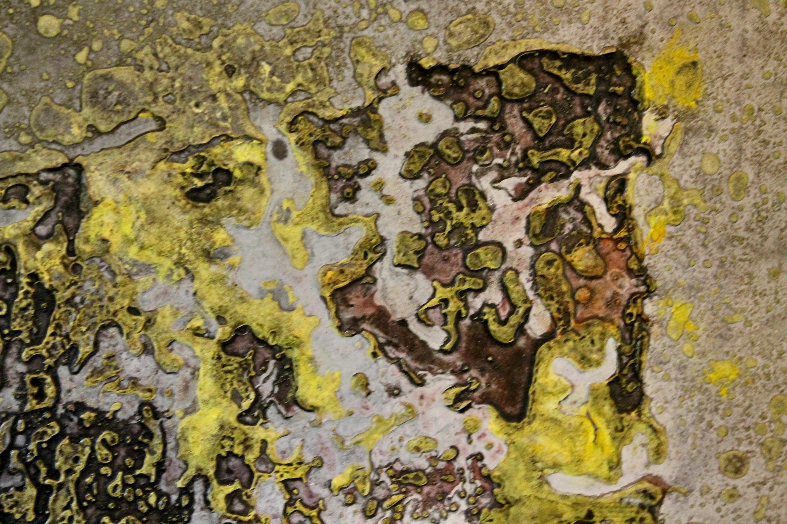 Peinture brutaliste Armando Loureiro (Portugal 1931-) Bon état - En vente à Sharon, CT