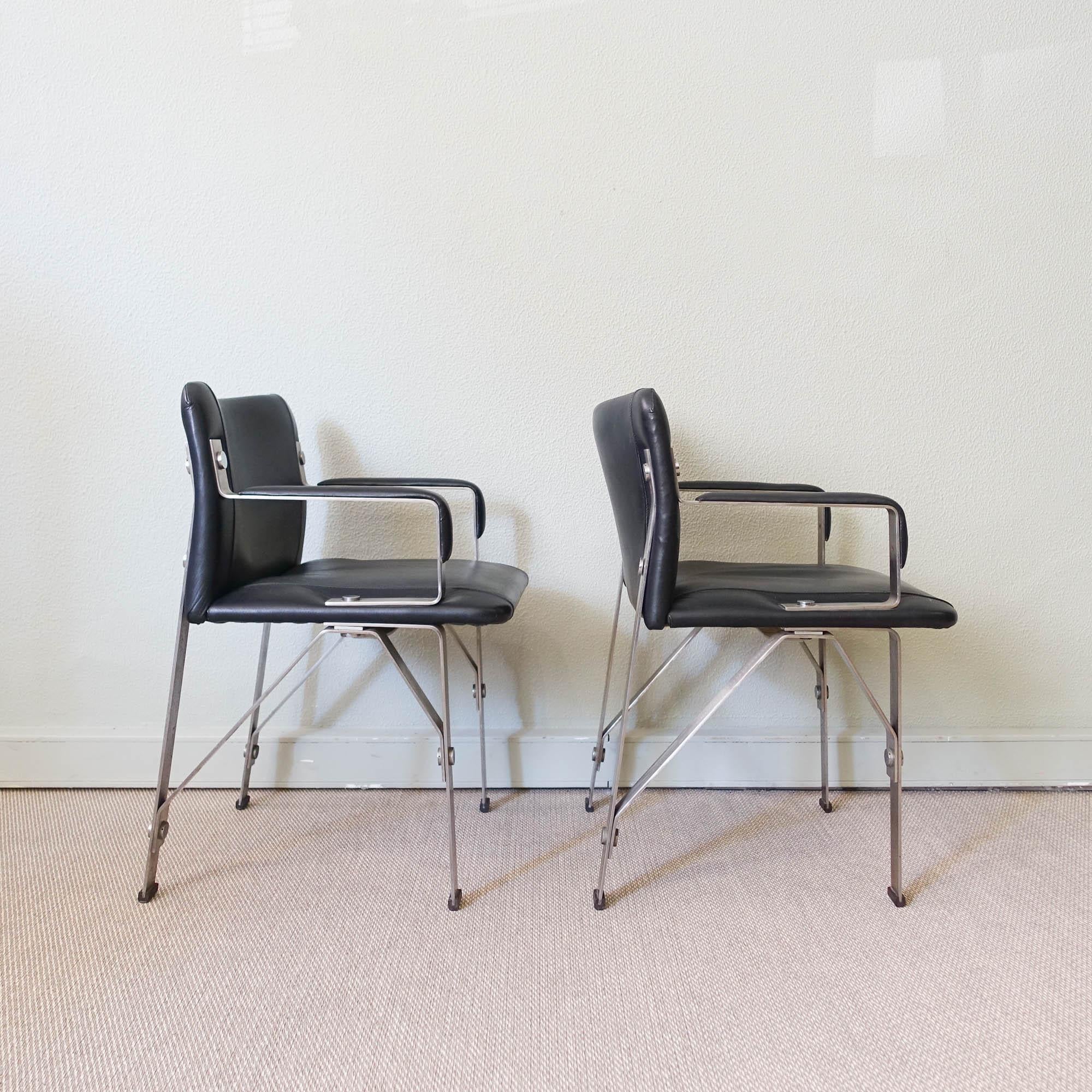Brutalist Pair of Armchairs by Gilberto Lopes, 1970's 2