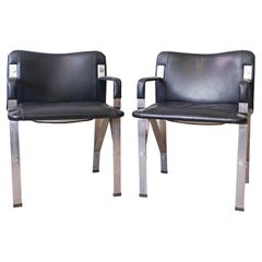 Brutalist Pair of Armchairs by Gilberto Lopes, 1970's