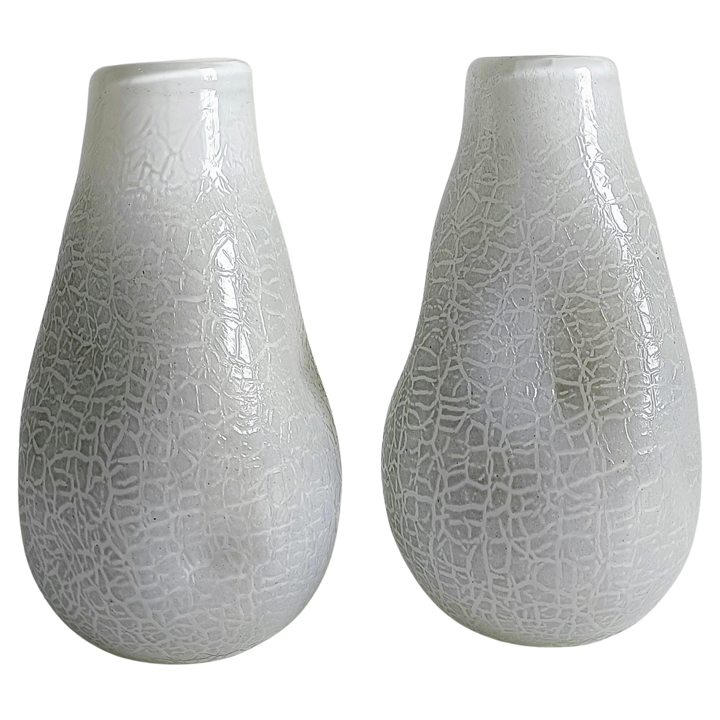 Brutalist Murano Art Glass Vases by Costantini, Italy, 1970s For Sale