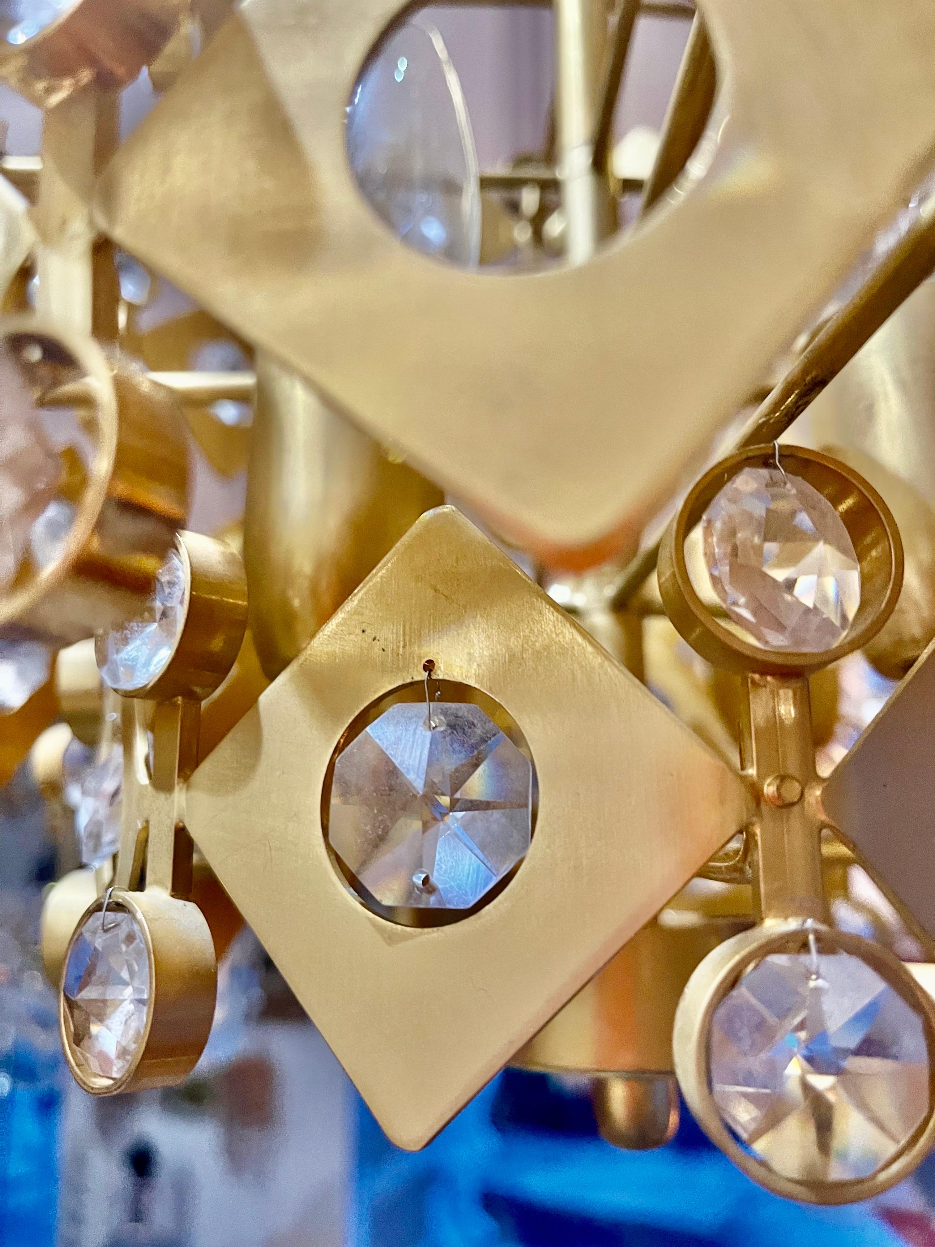 Brutalistische Palwa cristal und vergoldetes Gold, 1960er Jahre im Zustand „Gut“ im Angebot in DÉNIA, ES