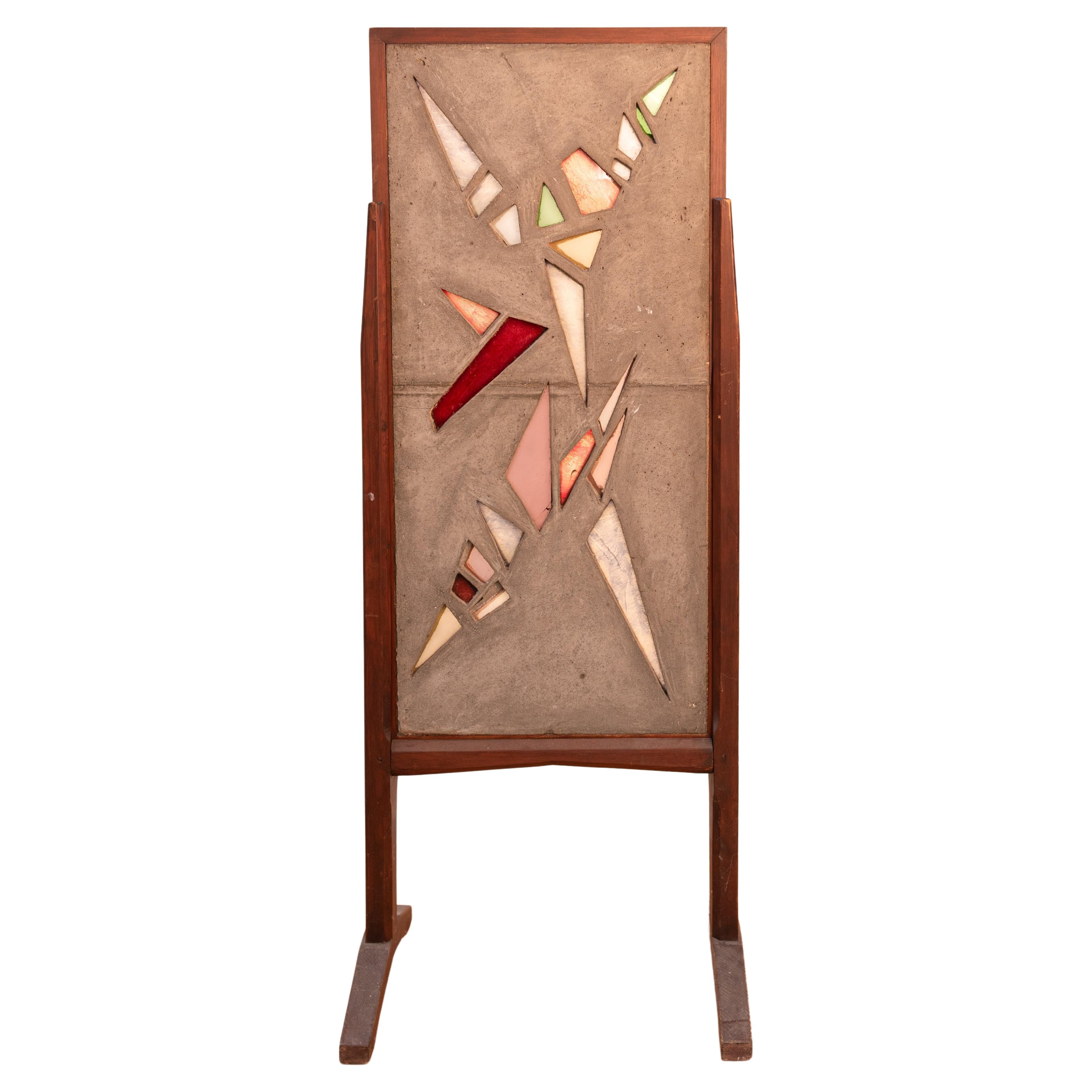 Brutalist panel (mixed media) For Sale