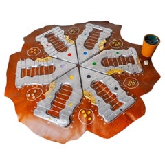 Brutalist Parcheesi game by Art3, Bronze & Aluminium, Spain, 1970's