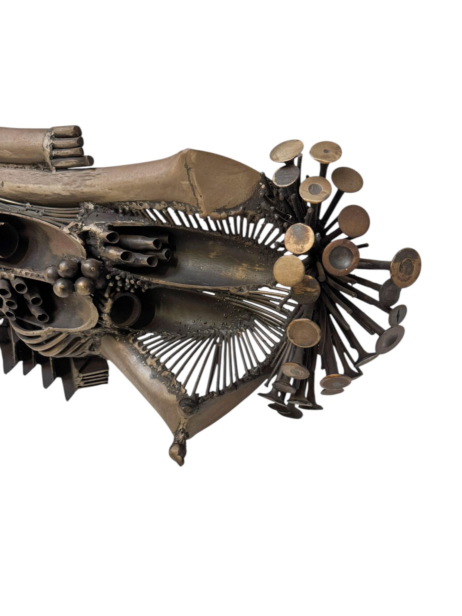 Abstrakte brutalistische Skulptur aus patiniertem Metall von Frans de Boer Lichtveld, 1964 im Zustand „Gut“ im Angebot in Amsterdam, NL