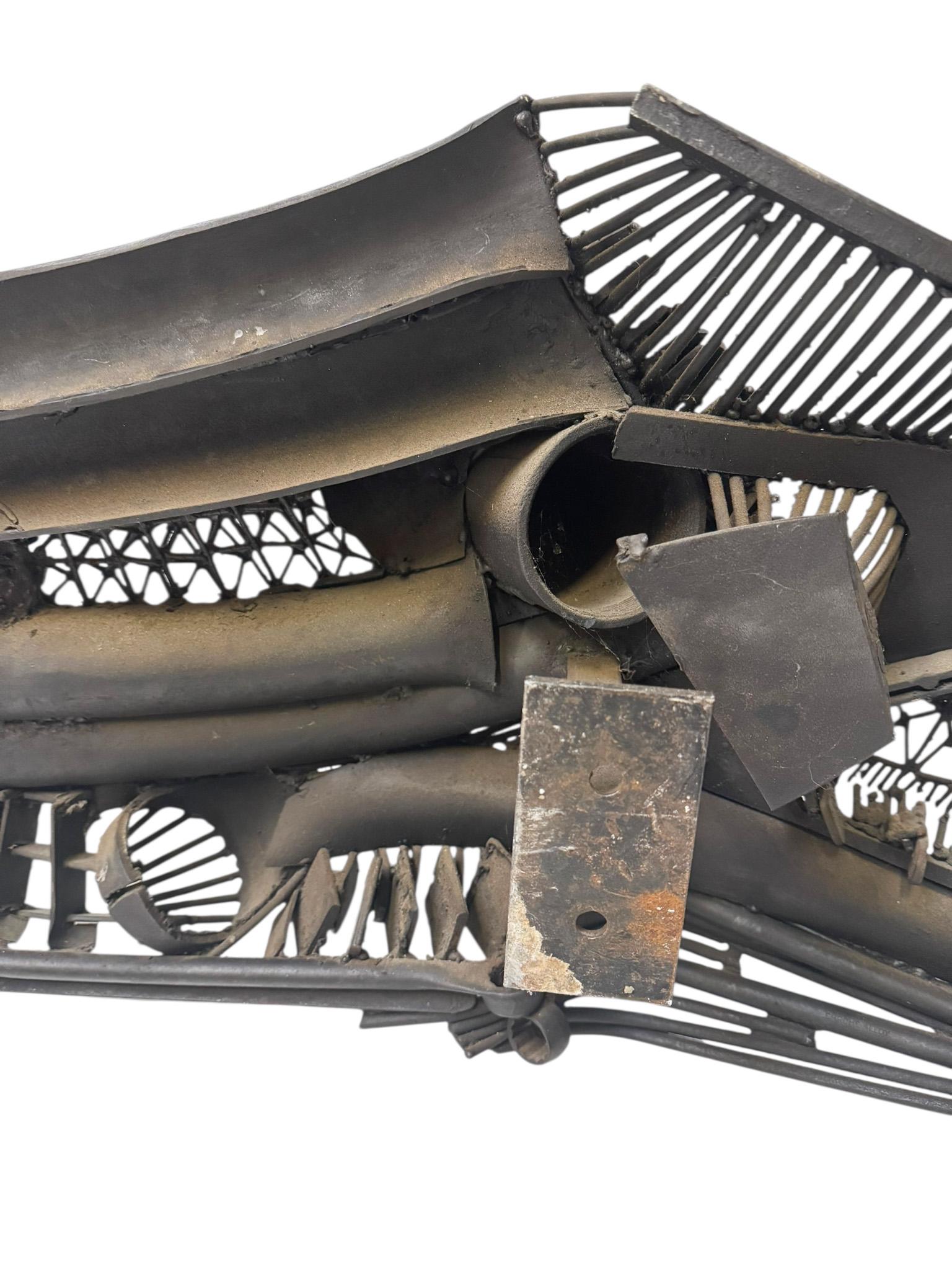 Abstrakte brutalistische Skulptur aus patiniertem Metall von Frans de Boer Lichtveld, 1964 (Mitte des 20. Jahrhunderts) im Angebot