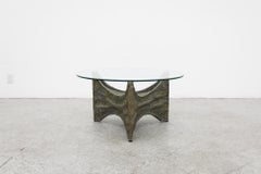Brutalist Paul Evans Inspired Side or Coffee Table with Sculptural Base