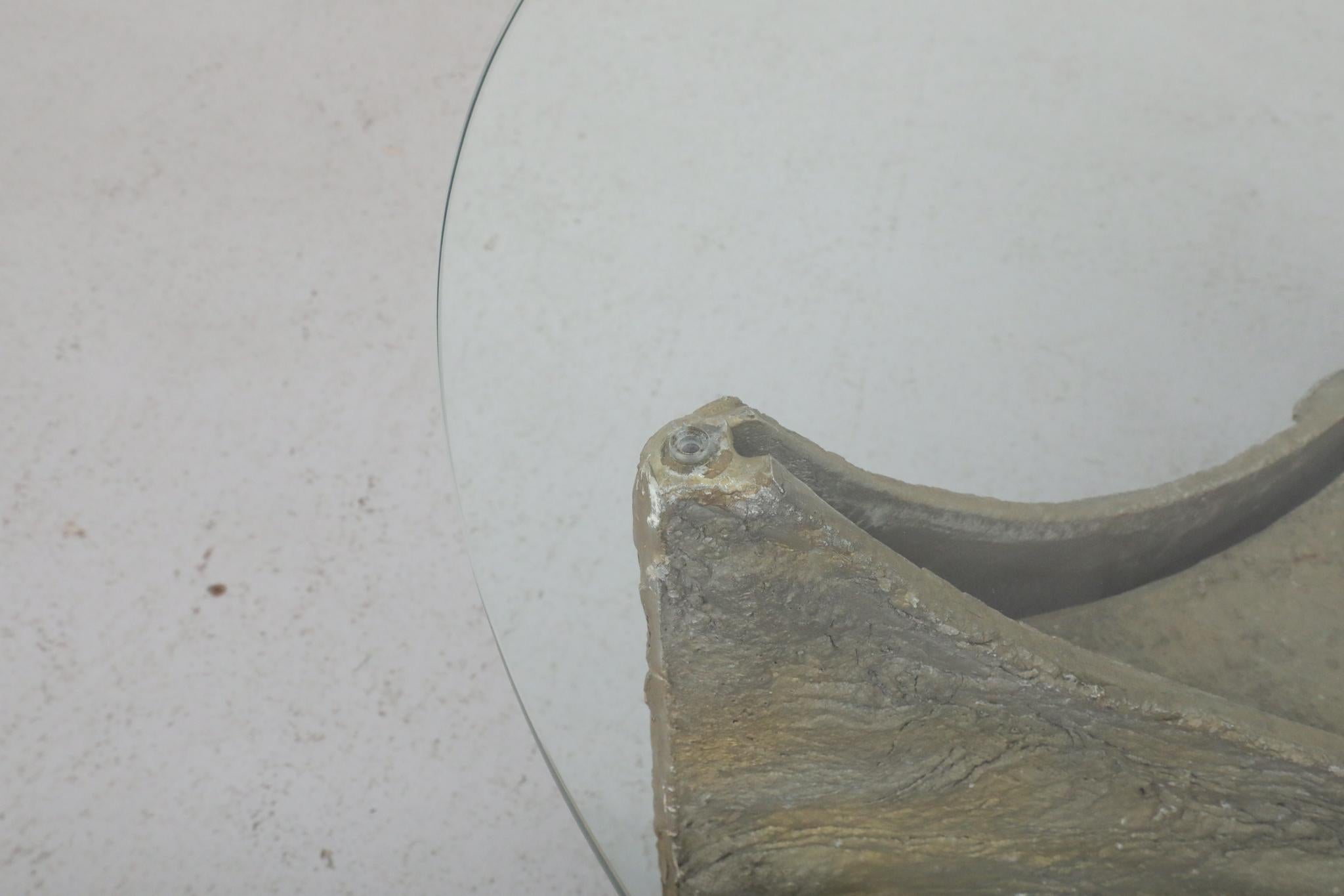 Brutalist Paul Evans Inspired Side or Coffee Table with Sculptural Base For Sale 6