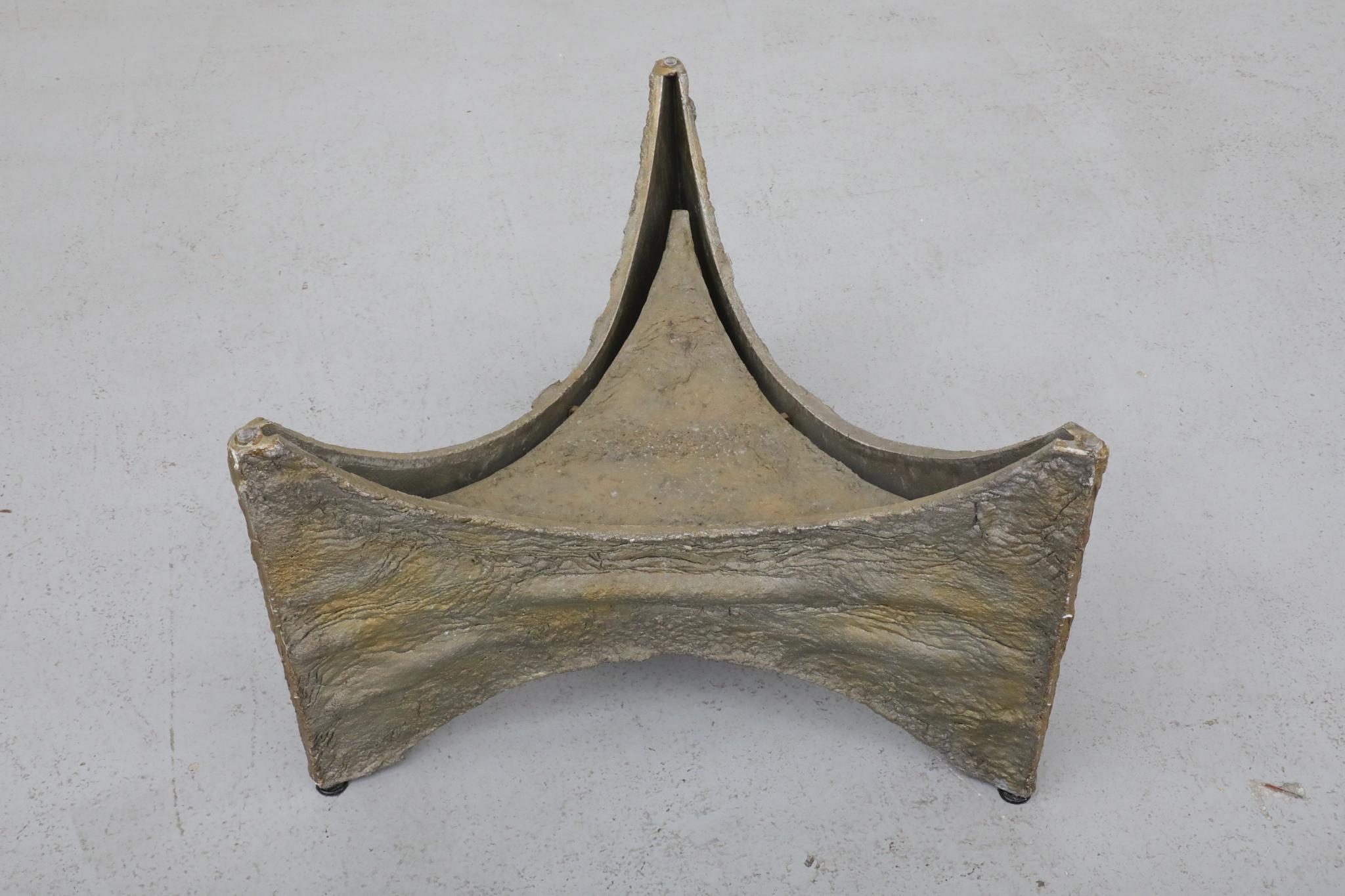 Brutalist Paul Evans Inspired Side or Coffee Table with Sculptural Base For Sale 11