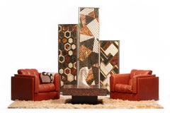 Brutalist Paul Evans Style Etched Copper Square Coffee Table c. 1970s