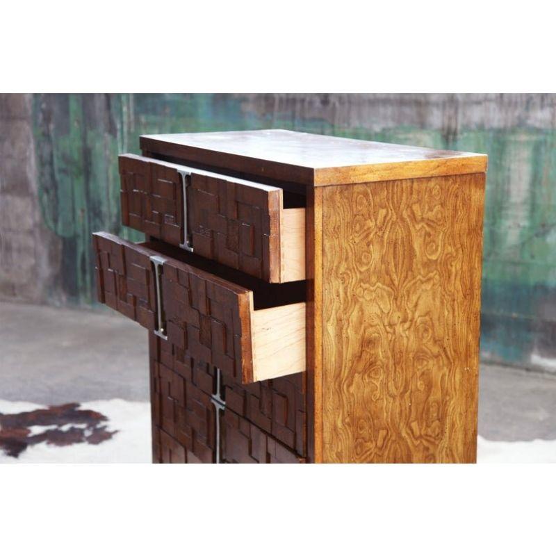 Brutalist Paul Evans Style Tessellated Buffet Dresser, 1970s In Good Condition For Sale In Basel, BS