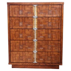 Brutalist Paul Evans Style Tessellated Buffet Dresser, 1970s