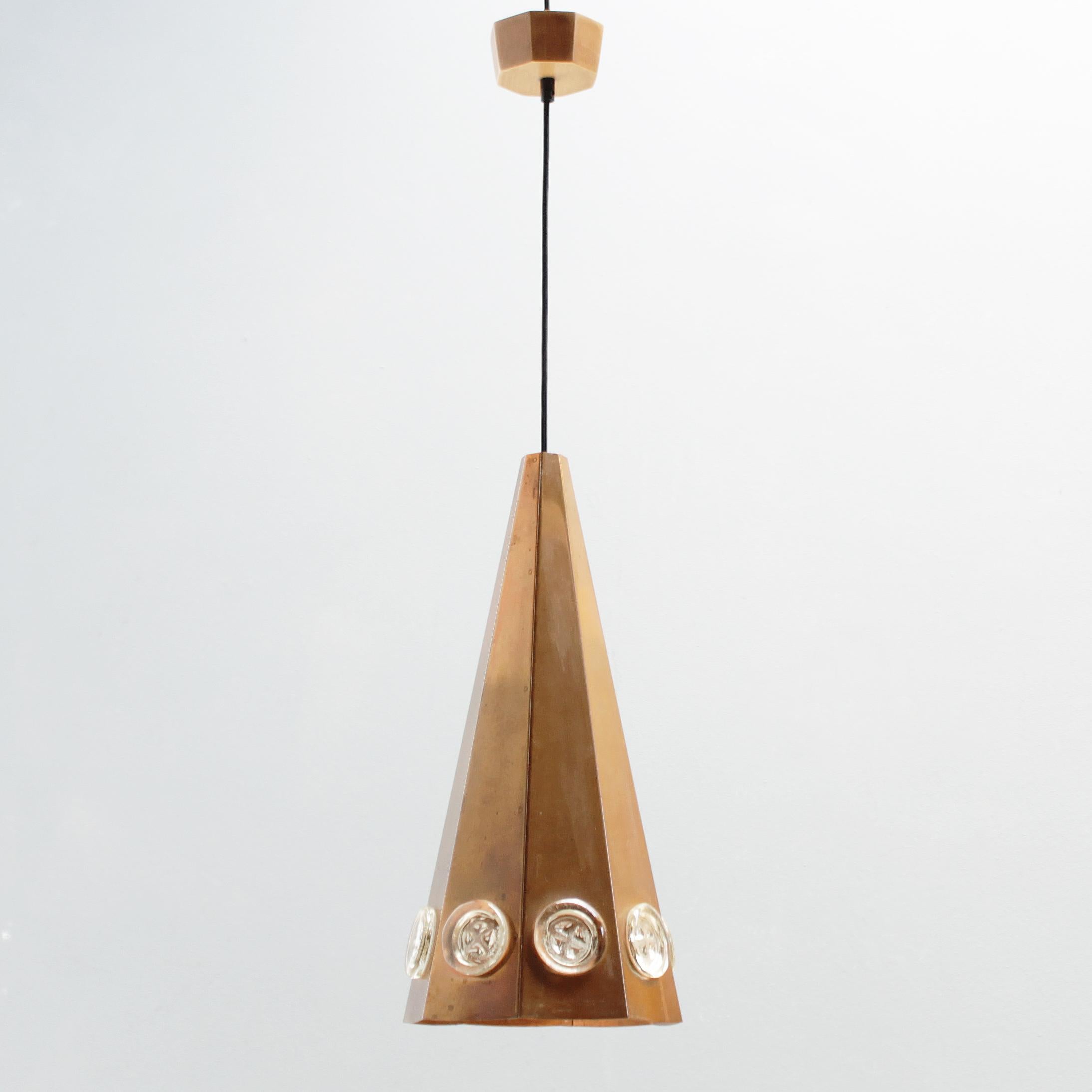 Brutalist Pendant by Hans Bergström and Erik Hoglund, Sweden 1